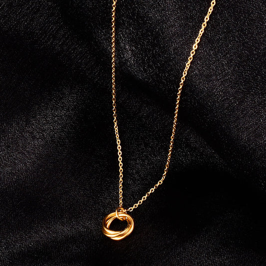 Zoey Three-Ring Gold Necklace