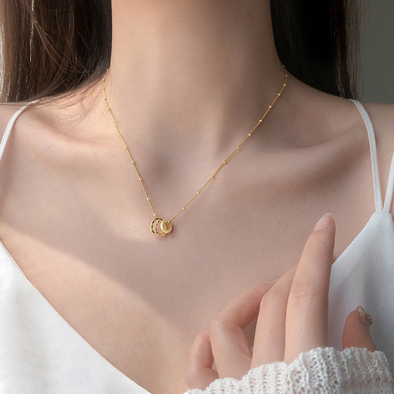 Golden Afternoon Three-Ring Necklace
