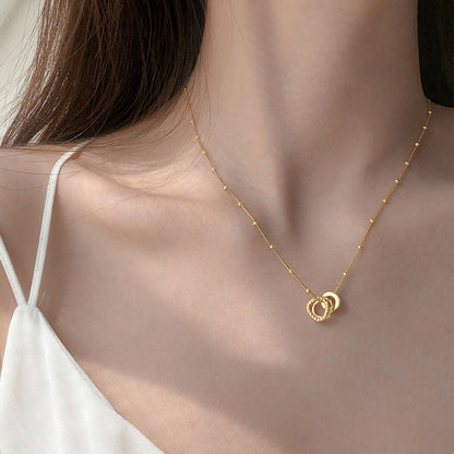 Golden Afternoon Three-Ring Necklace