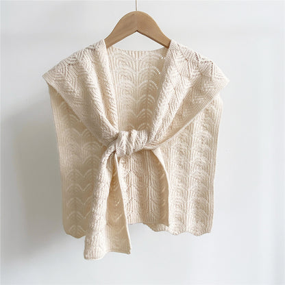 Tee Time Knotted Knit Wool Thin Sweater