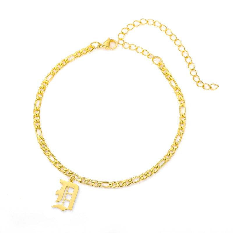 Olde English Personalized Anklet