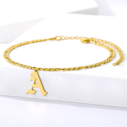 Olde English Personalized Anklet