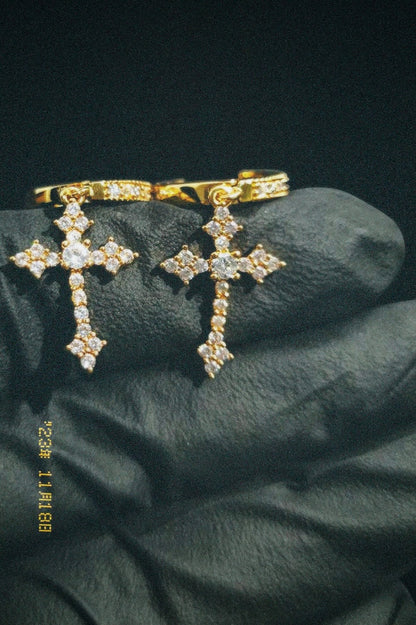 Appalonia Gothic Style Cross Earrings