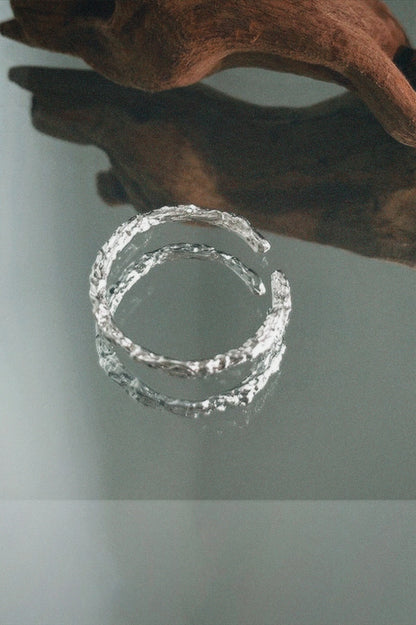 Against the Grain Silver Ring