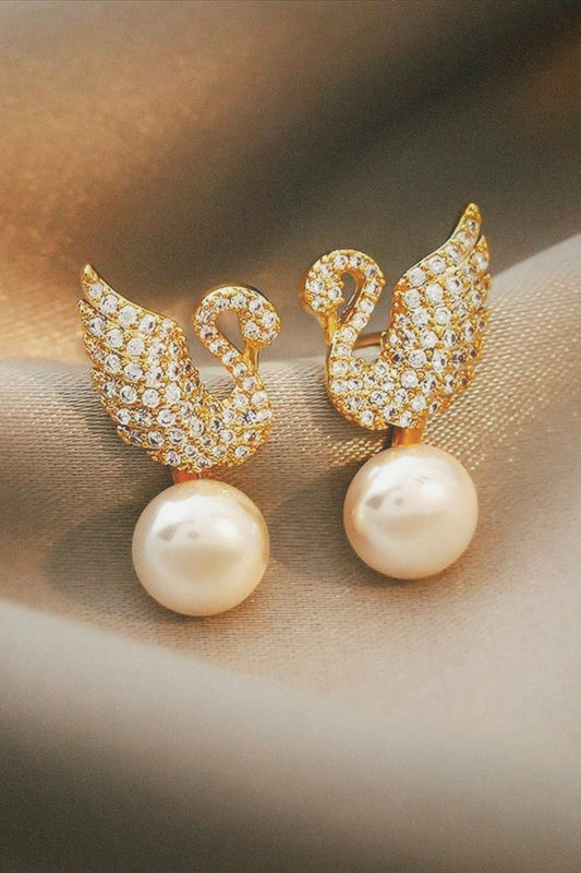 Swan Lake Sterling Silver Pearl Earrings