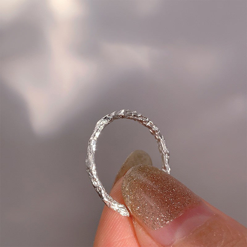 Against the Grain Silver Ring