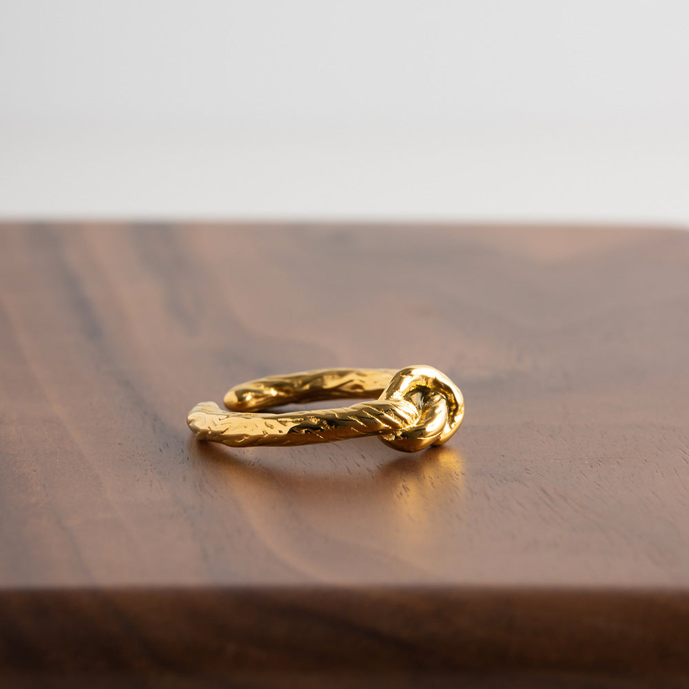 Knot In The Mood Gold Ring