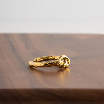 Knot In The Mood Gold Ring